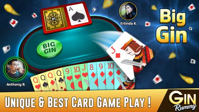 Gin Rummy Offline Card Game ဖန်သားပြင်ဓာတ်ပုံ 2