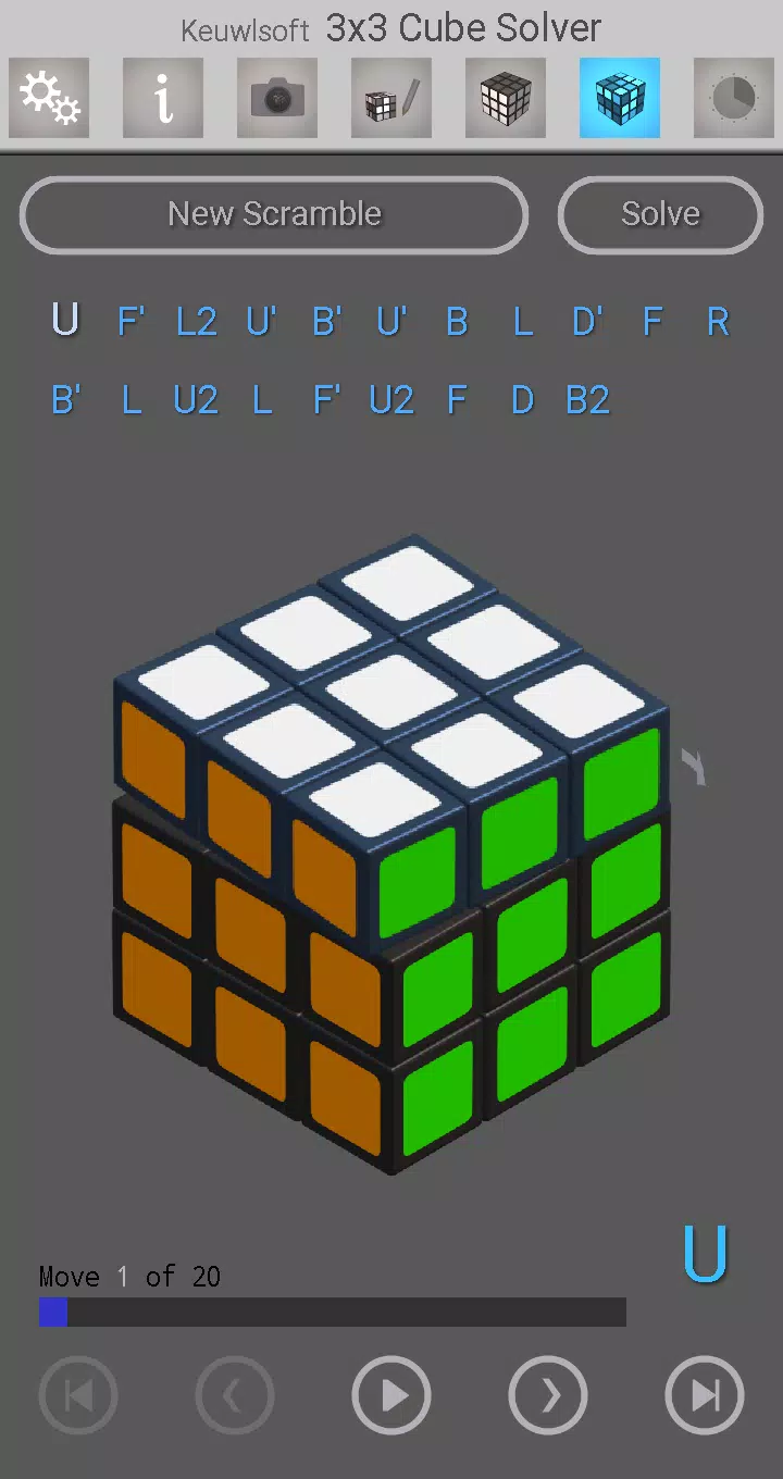 3x3 Cube Solver ဖန်သားပြင်ဓာတ်ပုံ 3