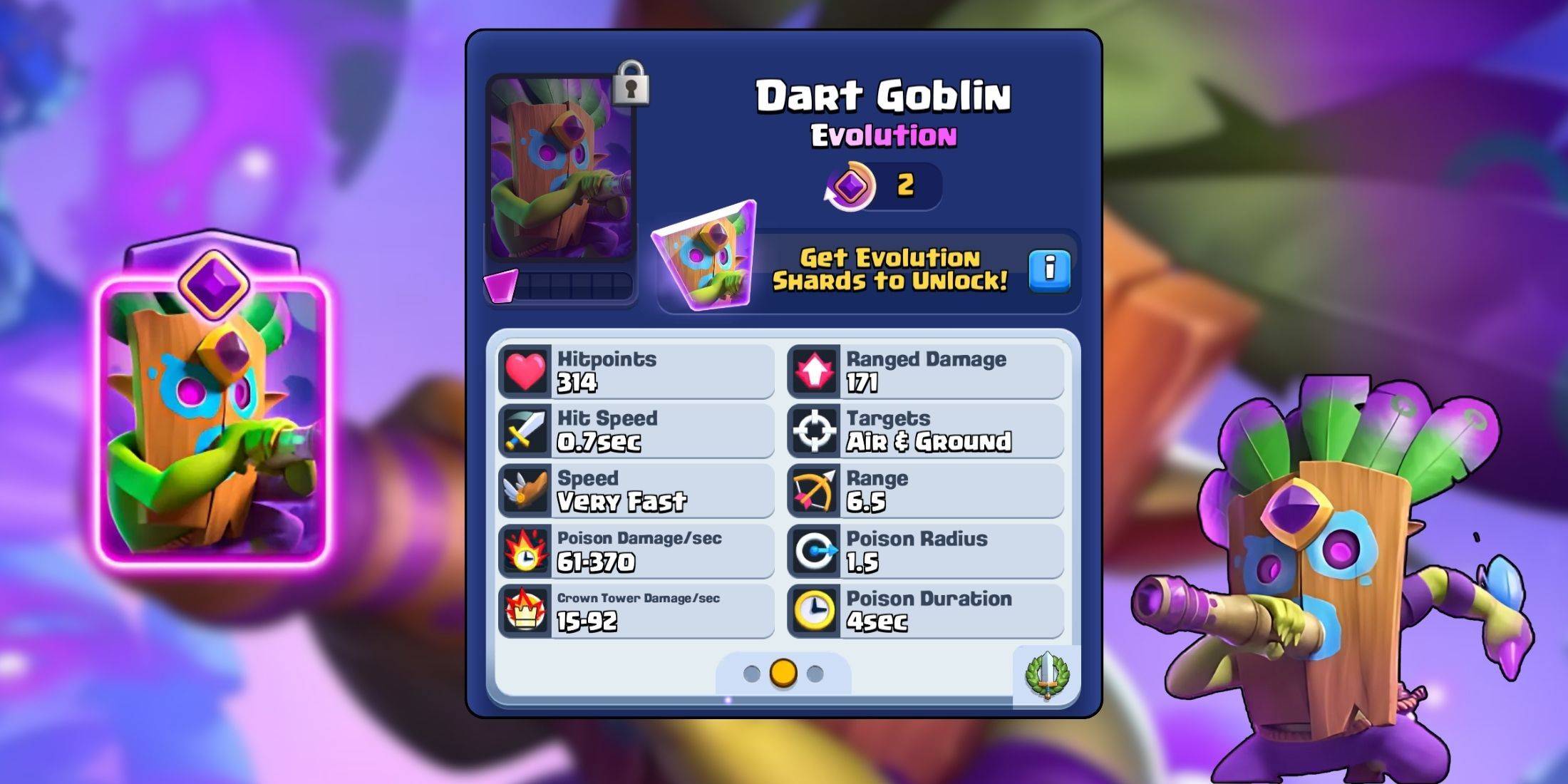 Evo dart gobelin à Clash Royale