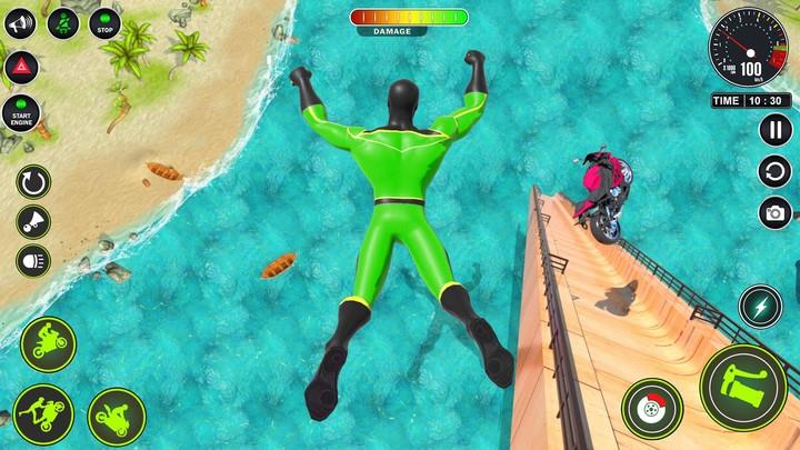 Superhero Bike Mega Ramp Games Ảnh chụp màn hình 3