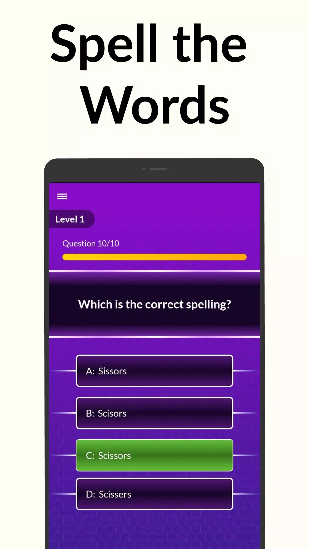 Spelling Bee: Spelling Quiz Tangkapan skrin 1