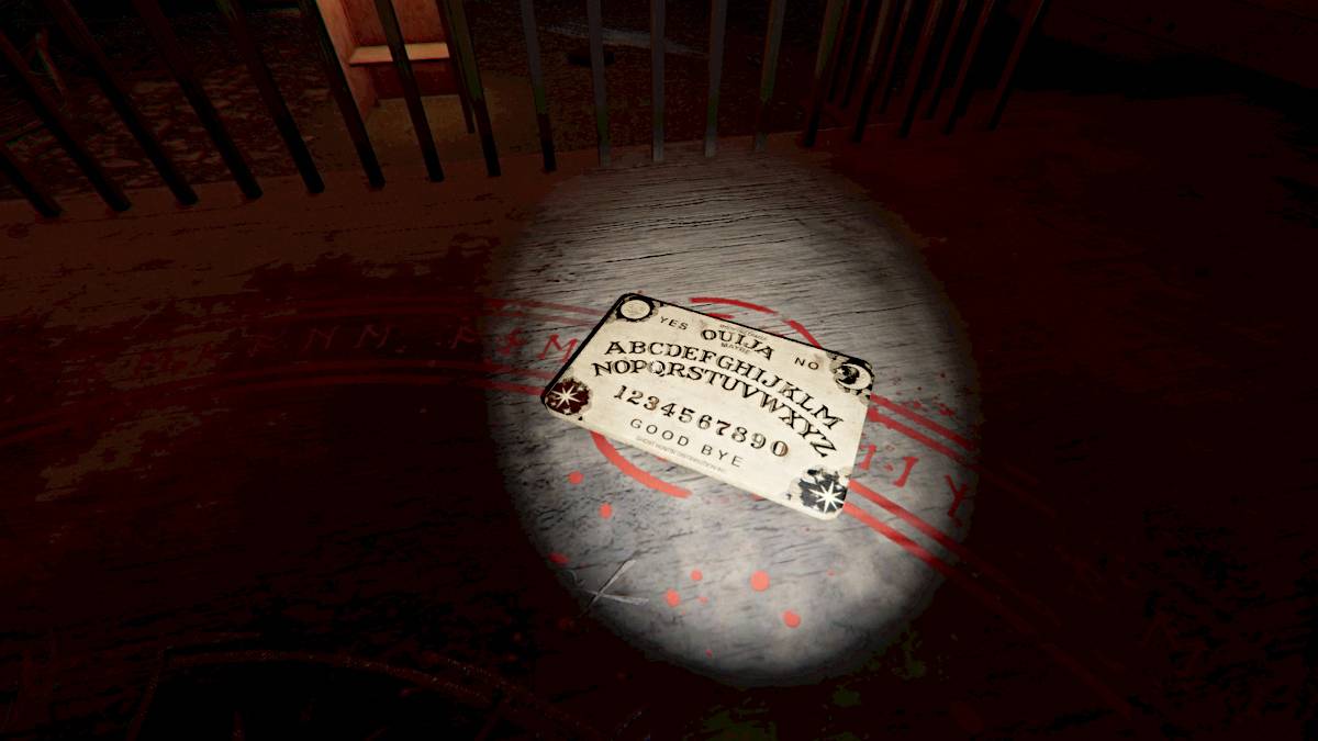 Lanetli nesnelerle ilgili bir makalenin bir parçası olarak Phasmofobia'daki Ouija Kurulu.