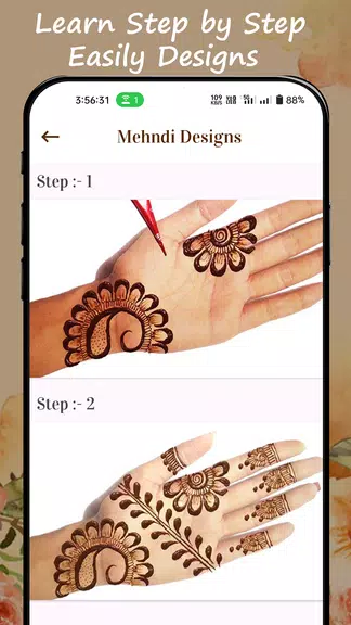 Mehndi Design Easy Simple Captura de pantalla 1