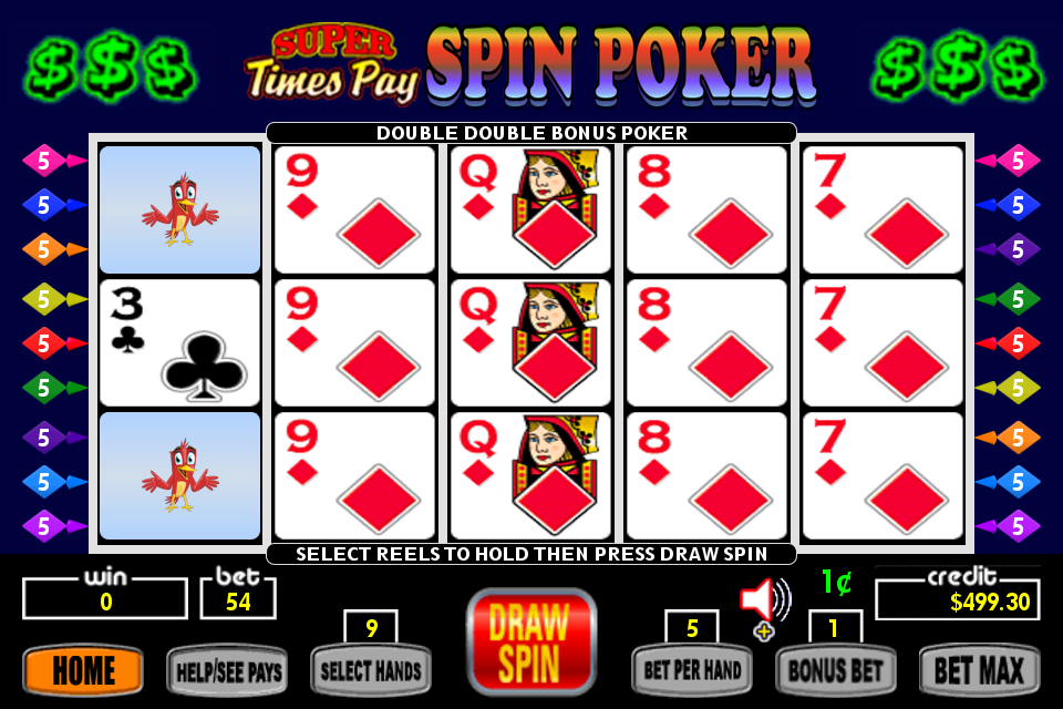 Super Times Pay Spin Poker - FREE স্ক্রিনশট 2