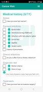 Cancer Risk Calculator Captura de tela 2