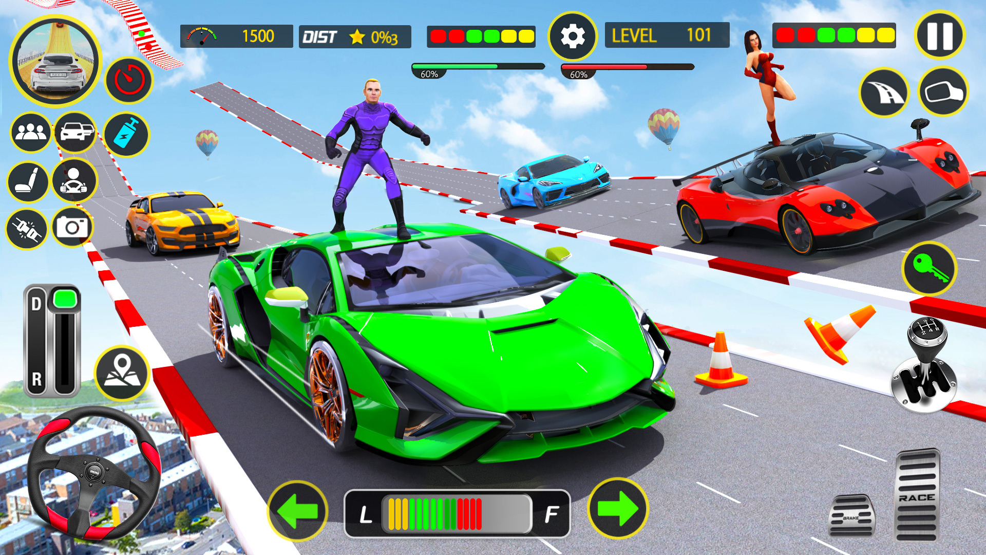 Ramp Car Stunts GT Car Game Tangkapan skrin 1