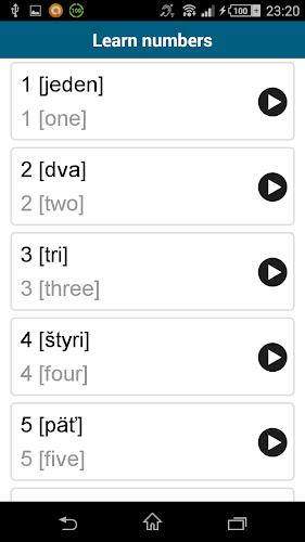 Schermata Learn Slovak - 50 languages 3