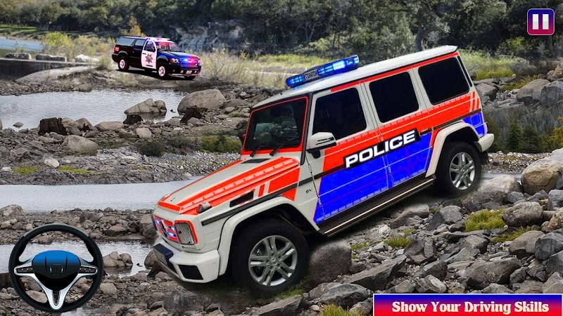 Offroad Police Car Chase Game Captura de pantalla 0