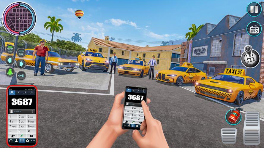 Taxi Traffic Car Racing Games Screenshot 1