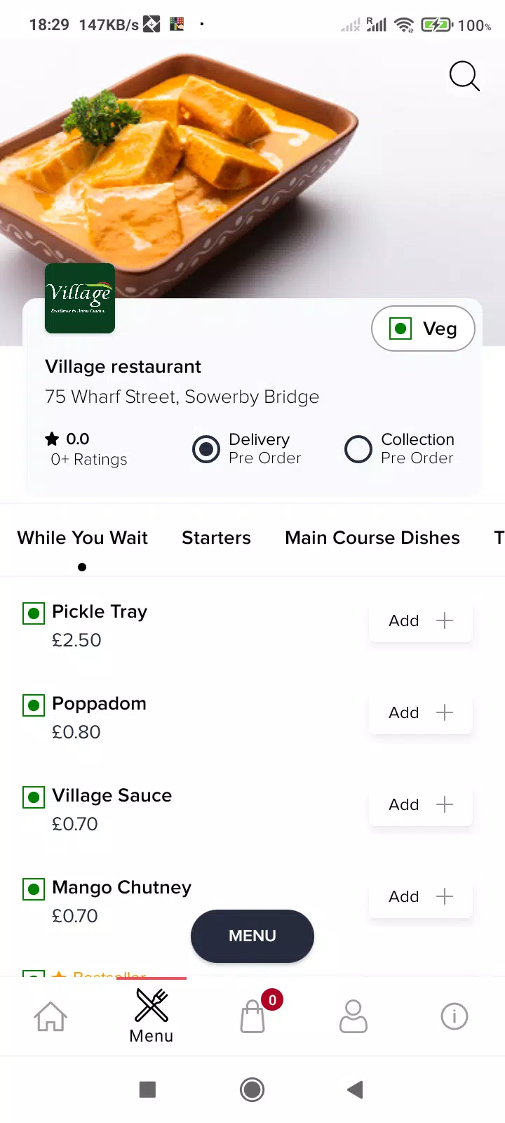 Village Restaurant应用截图第1张