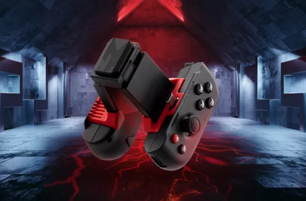 Compact folded design of Acer Nitro NGR400 gaming controller showing portable form factor