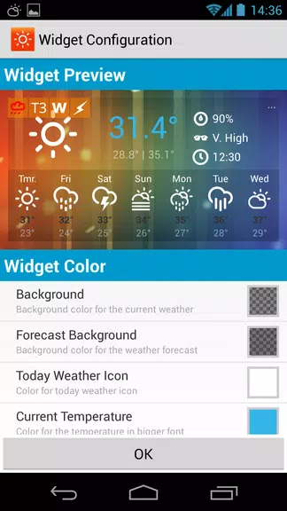 Sunny HK -Weather&Clock Widget Captura de pantalla 2