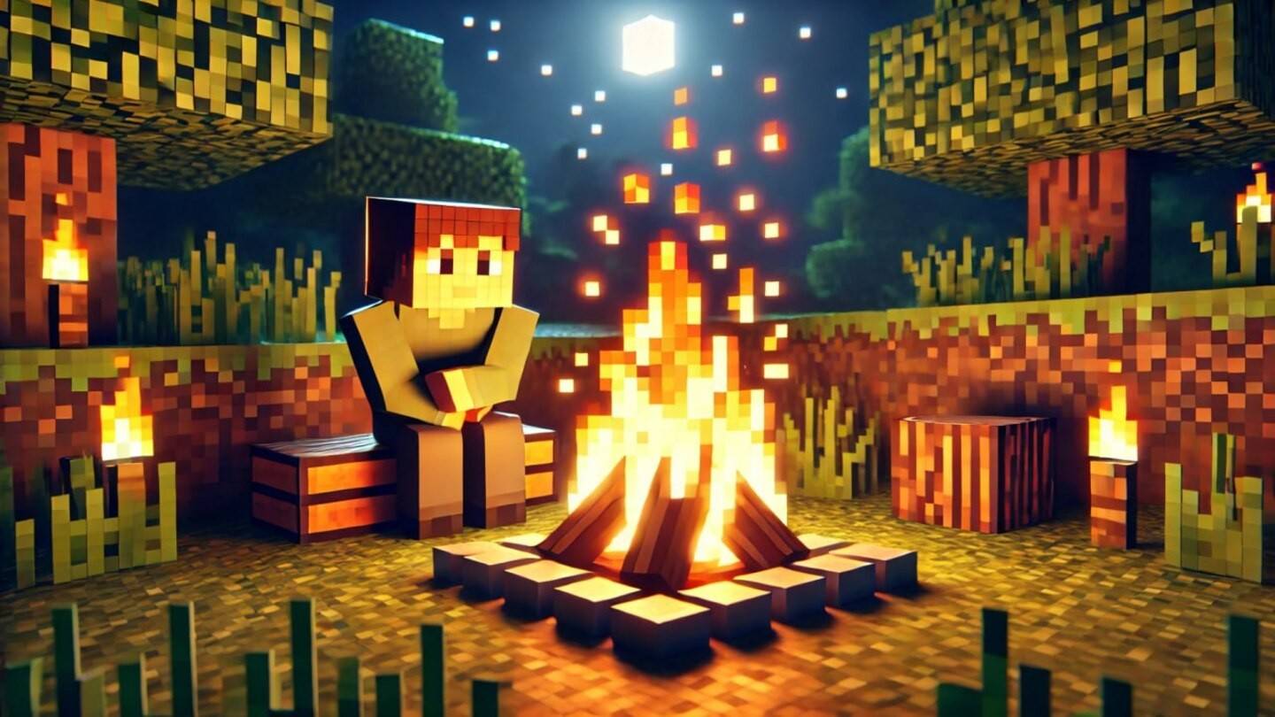 BASICI DI SPETROVIVAZIONE MINECRAFT: come costruire un falò