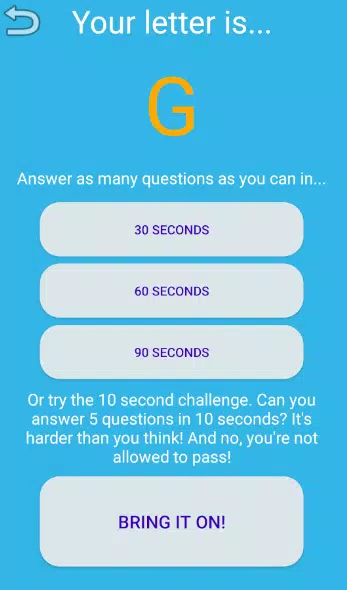 One Letter Quiz Captura de pantalla 0