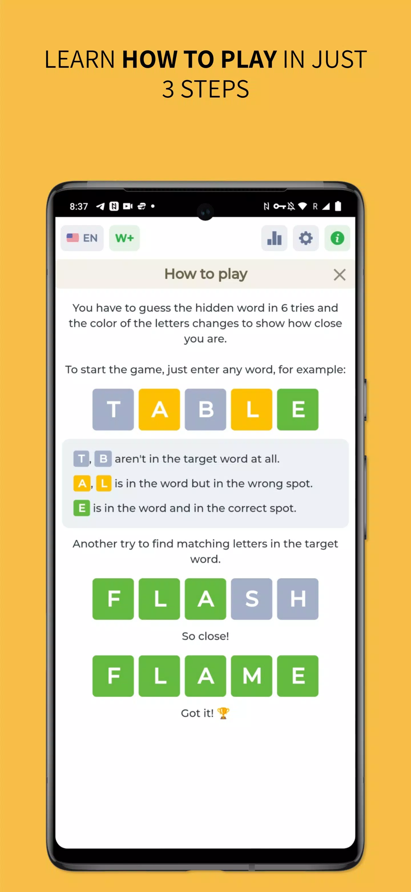 Wordy - Word Puzzle Game Screenshot 1