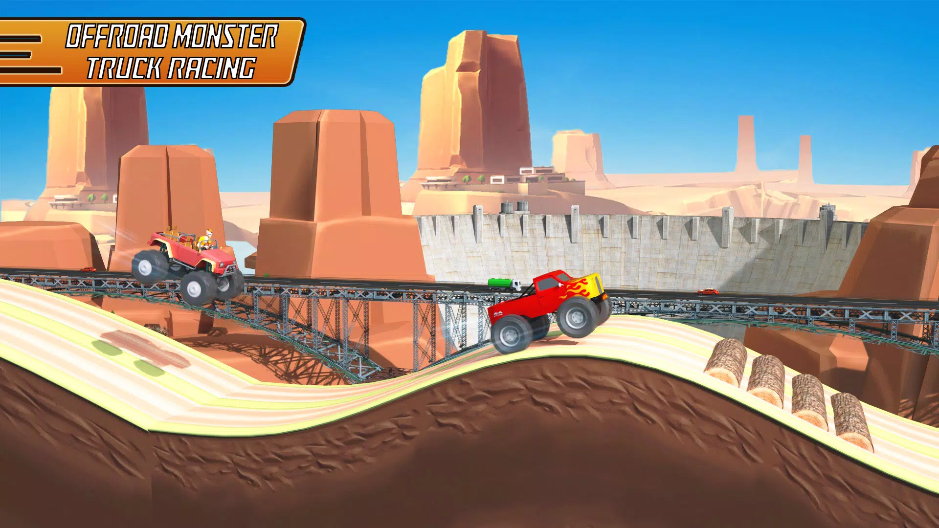 Uphill Racing - Hill Jump Game ဖန်သားပြင်ဓာတ်ပုံ 0