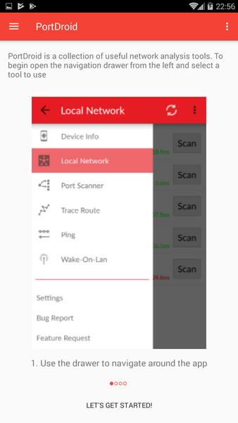 PortDroid Network Analysis स्क्रीनशॉट 0