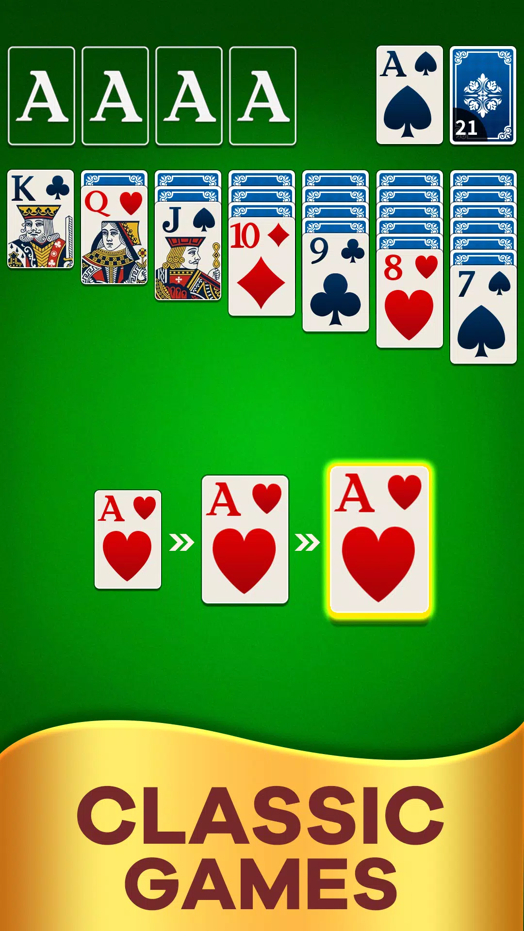 Classic Klondike Solitaire Screenshot 1