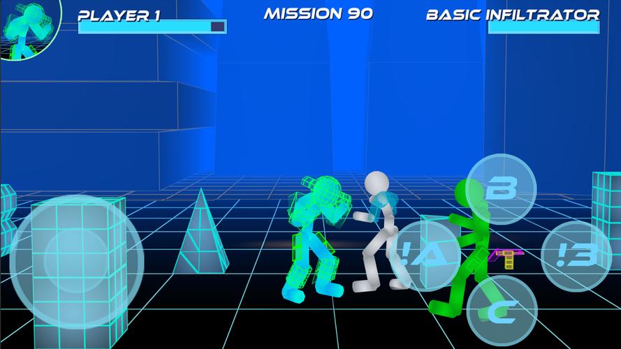 Stickman Neon Street Fighting स्क्रीनशॉट 1