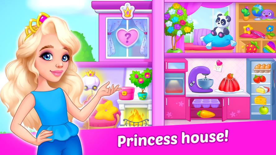 Princess girl paper House game Captura de tela 0