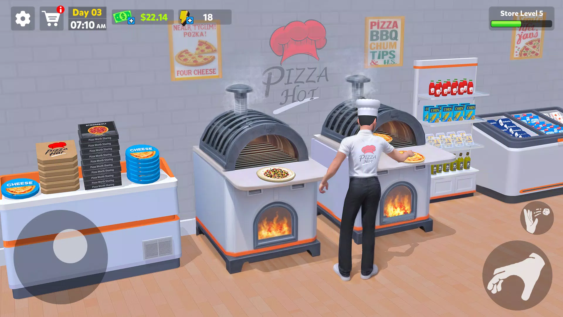 Pizza Shop Simulator 3D Schermafbeelding 1