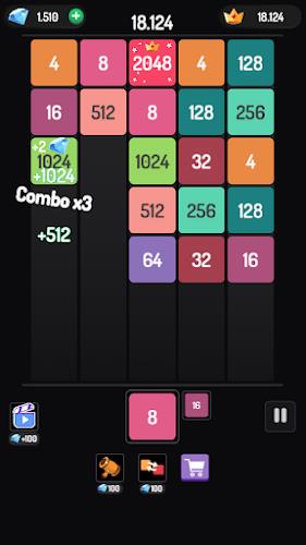 X2 Blocks - 2048 Merge Game Tangkapan skrin 1