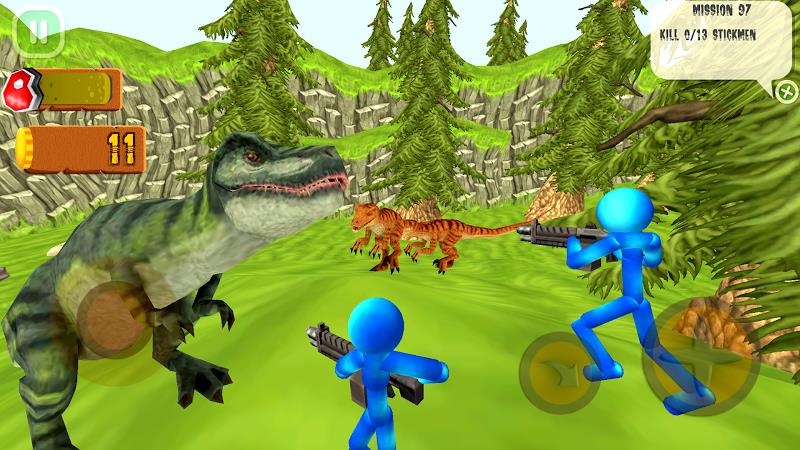 Stickman Dinosaur Hunter स्क्रीनशॉट 0