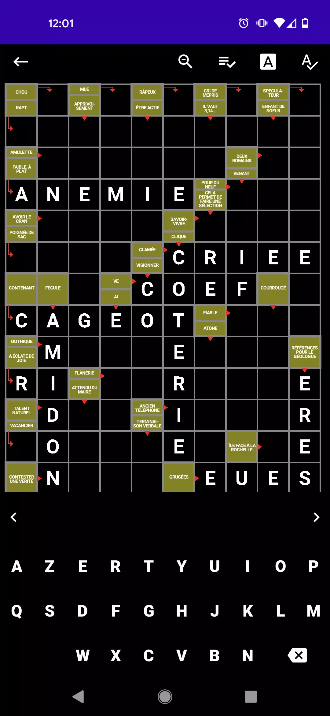 Mots Fléchés Français Capture d'écran 3
