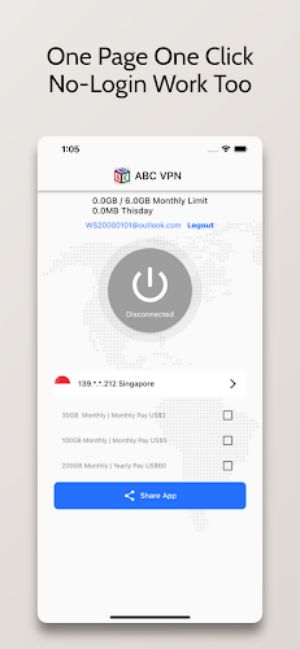 ABC VPN - Very Easy Good VPN Captura de pantalla 0