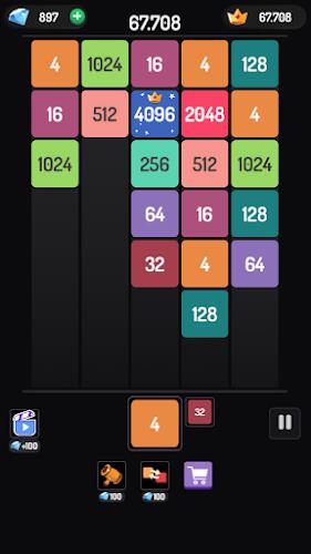 X2 Blocks - 2048 Merge Game Tangkapan skrin 0