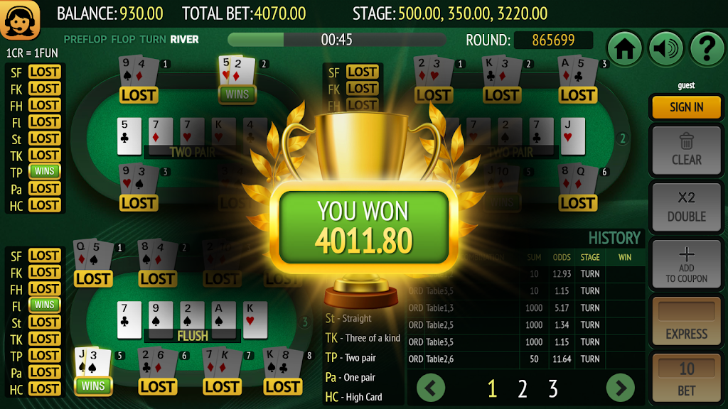 Bet on Poker 스크린샷 3