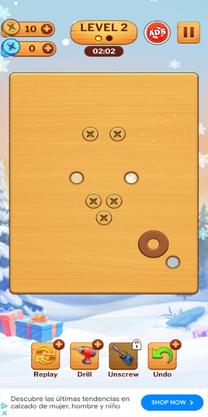 Wood Nuts Game: Unscrew Puzzle