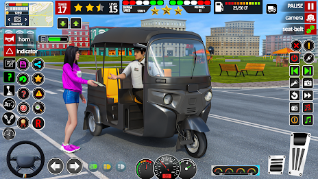 TukTuk Rickshaw Driving Games ဖန်သားပြင်ဓာတ်ပုံ 0