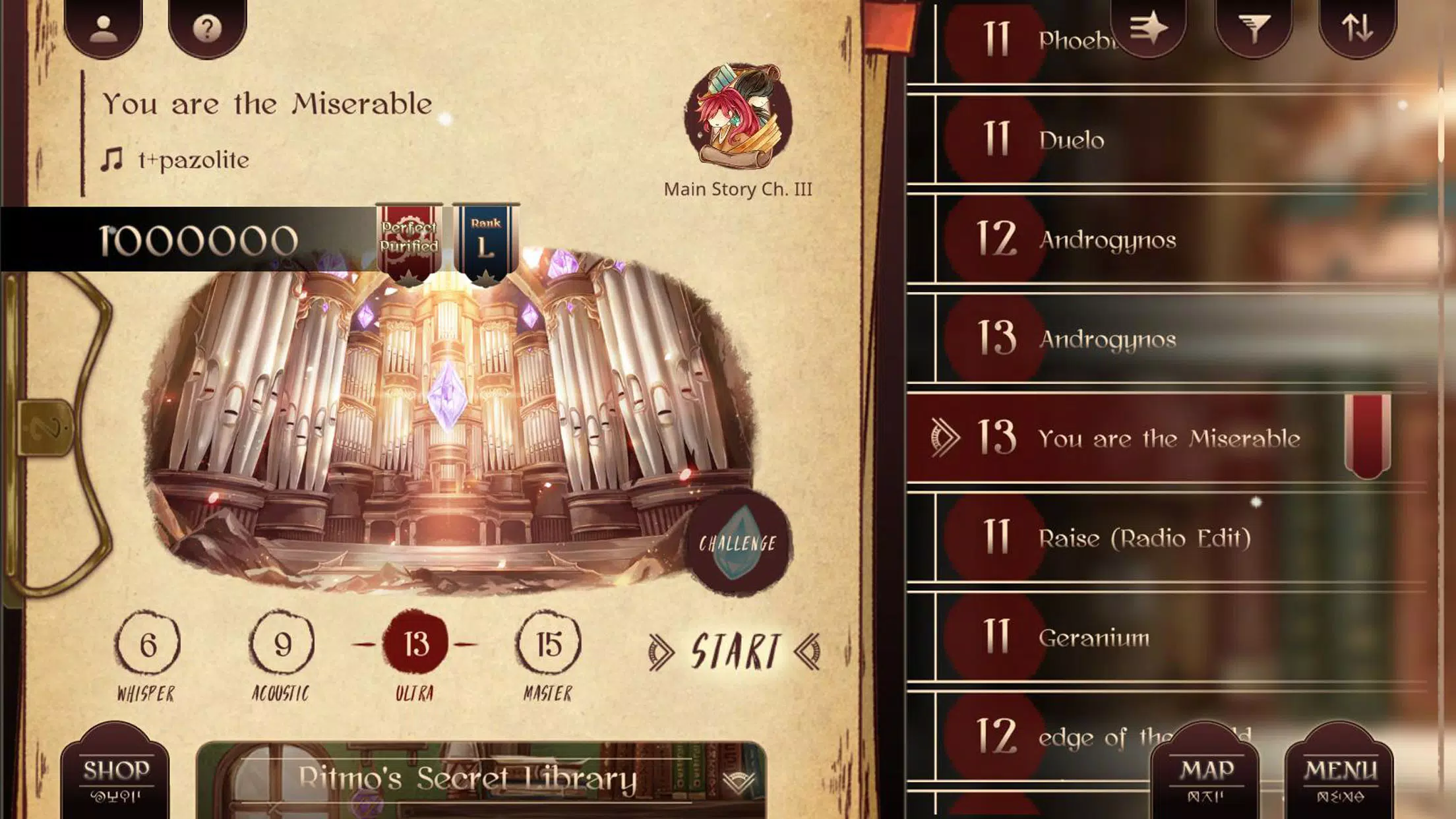 Lanota Скриншот 1