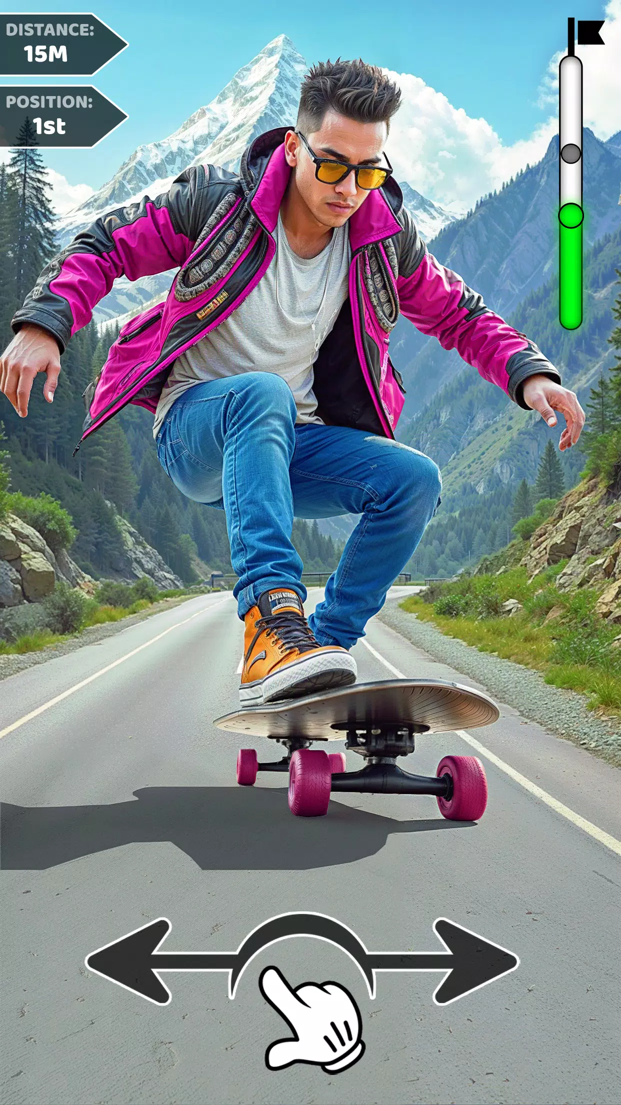 Downhill Skateboarding Game ภาพหน้าจอ 3