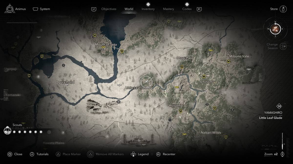 ที่ตั้งตามตำนาน Sumi-E ในเงามืดของ Assassin's Creed