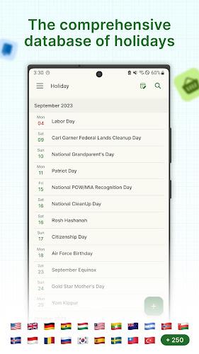 Holiday Calendar Screenshot 2