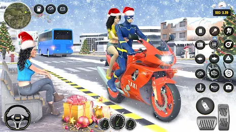 Superhero Bike Taxi Bike Games स्क्रीनशॉट 3