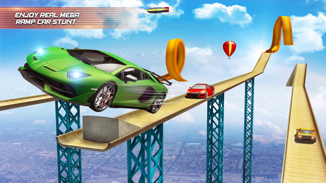 Mega Ramp Car Racing Master 3D Mod Screenshot 1