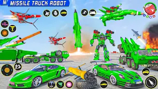 Army Truck Robot Car Game 3d Screenshot 0