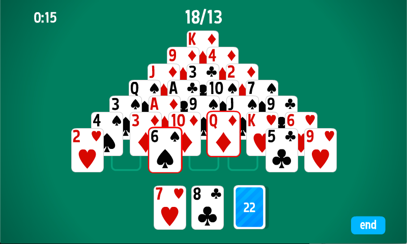 Pyramid Solitaire HD card game Screenshot 3