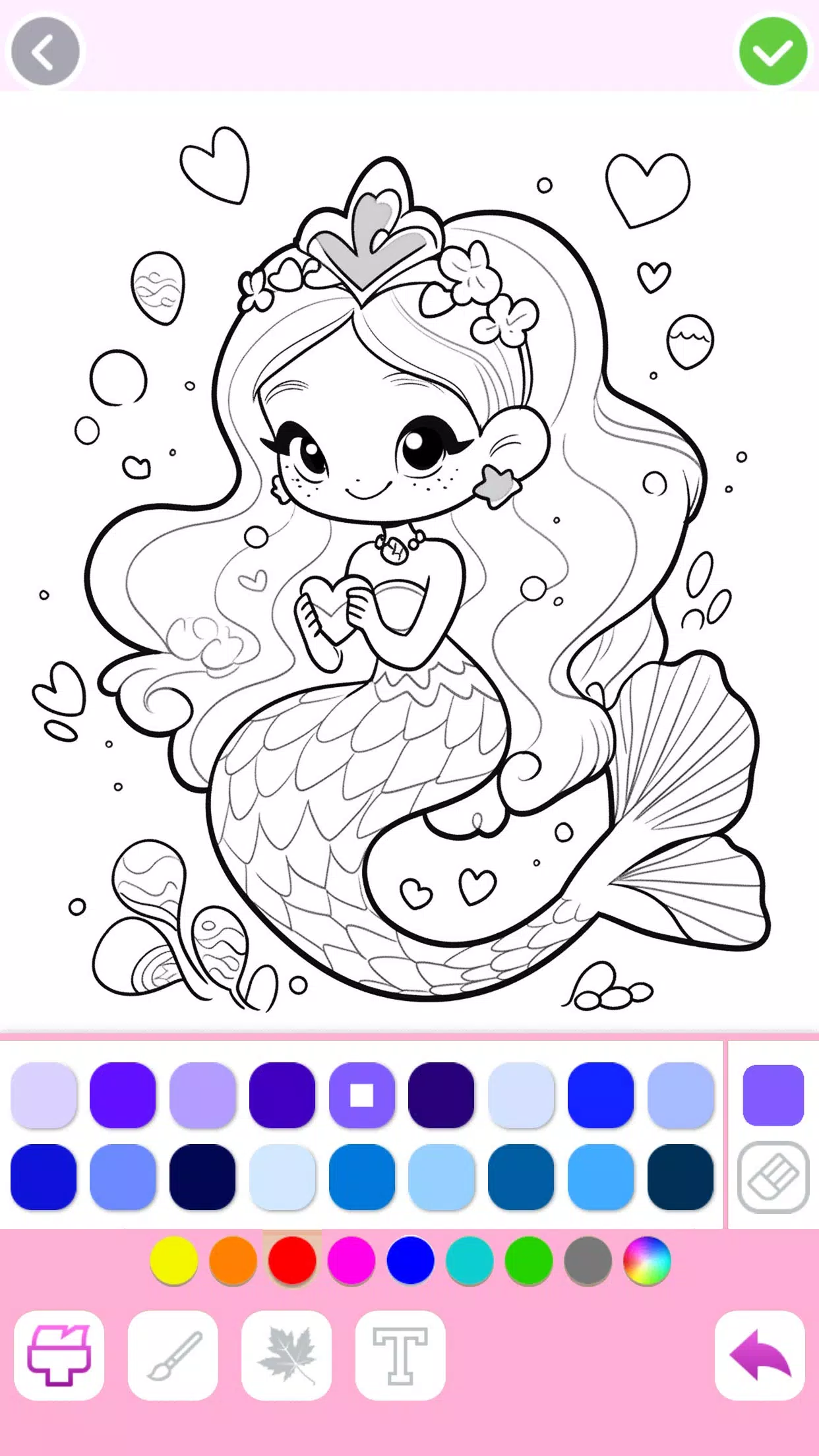 Mermaid Coloring:Mermaid games Captura de pantalla 0