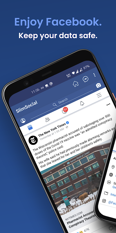 SlimSocial for Facebook ภาพหน้าจอ 1