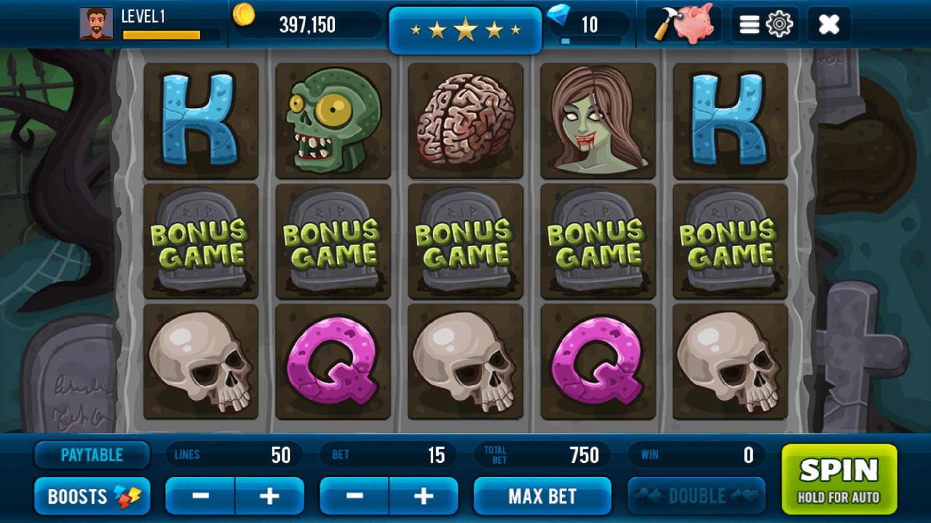 Zombie Casino Slot Machine ဖန်သားပြင်ဓာတ်ပုံ 0