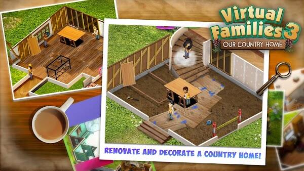 Virtual Families 3 home customization options