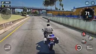 US Police Bike Rider Simulator Captura de pantalla 0