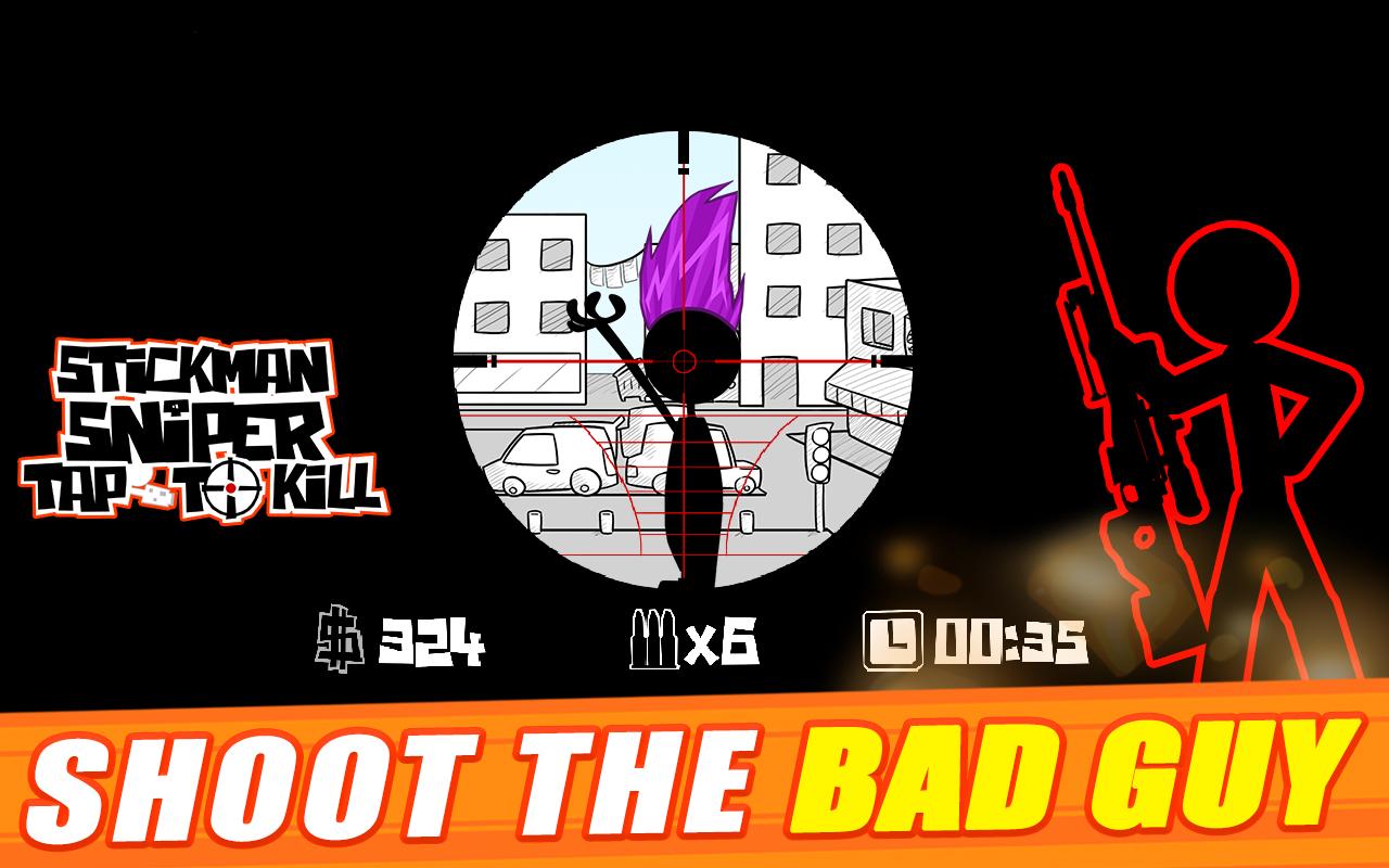 Stickman sniper : Tap to kill Скриншот 0