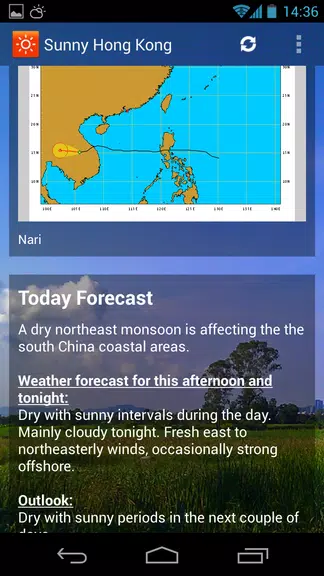 Sunny HK -Weather&Clock Widget Captura de pantalla 1