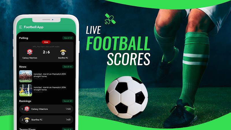 Live football: Live Soccer स्क्रीनशॉट 0