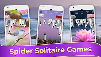 Spider Solitaire Classic Games स्क्रीनशॉट 1